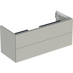 Mueble bajo Geberit serie ONE para lavabo, con dos cajones: Ancho de lavabo=120cm, Greige, Cubierto mate